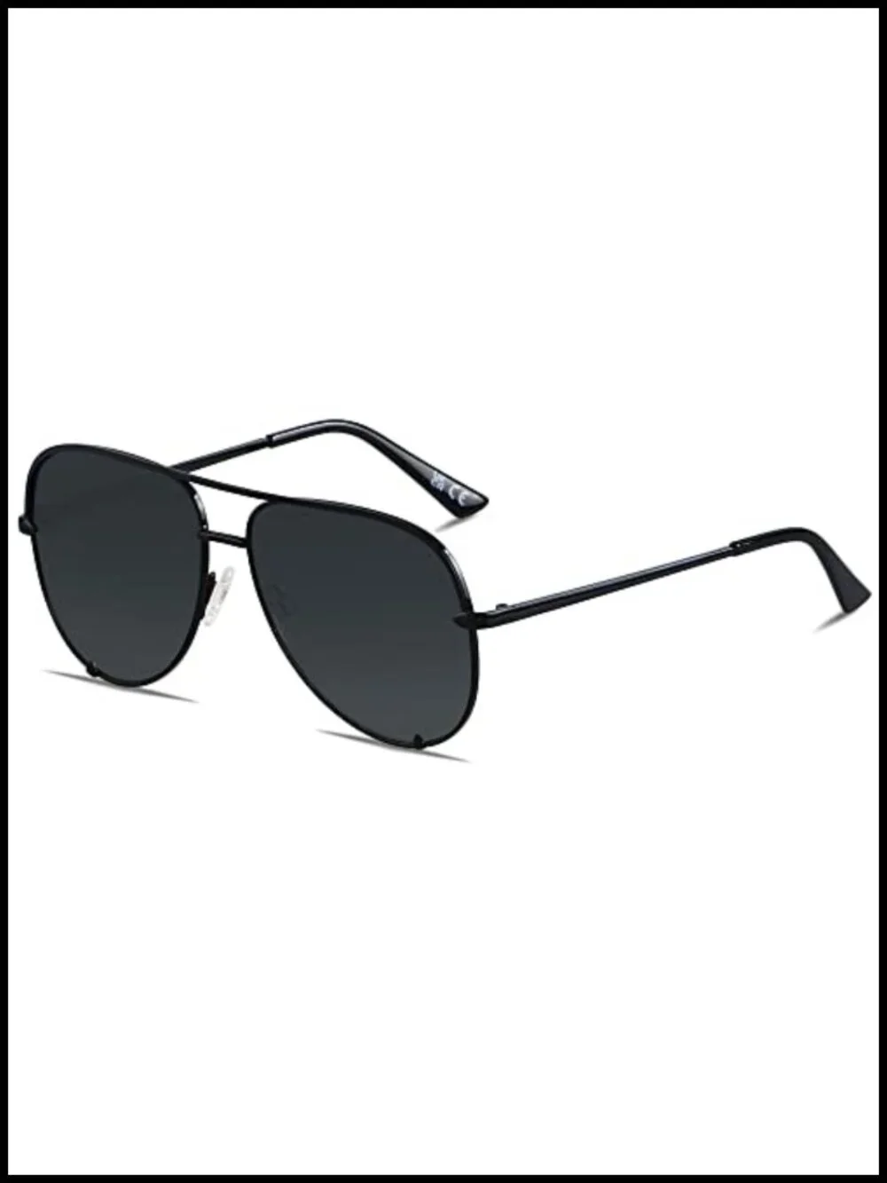 Oversized Aviator Sunglasses for Women Men Large Metal Frame UV400 Protection